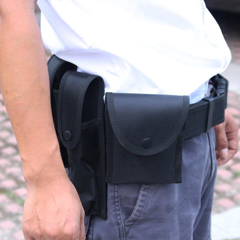 Nylon Multifunctional Black Oxford Cloth Security Belt - Eight-Piece Patrol Duty Training Set