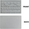DIY Baroque Scroll Relief Cake Border Silicone Molds, Baroque Style Curlicues Scroll Lace Fondant Silicone Mold, an Frame Cake Decorating Tools,