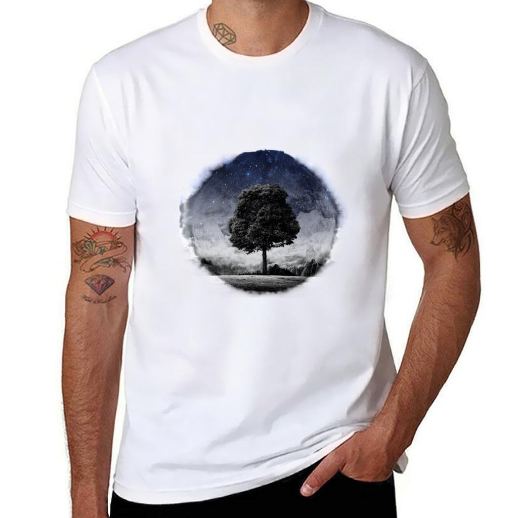 Black Sun In the Space T-Shirt Man T Shirt Graphic Man T Shirts High Quality Luxury Brand Cotton T Shirts Man 100% T-Shirt