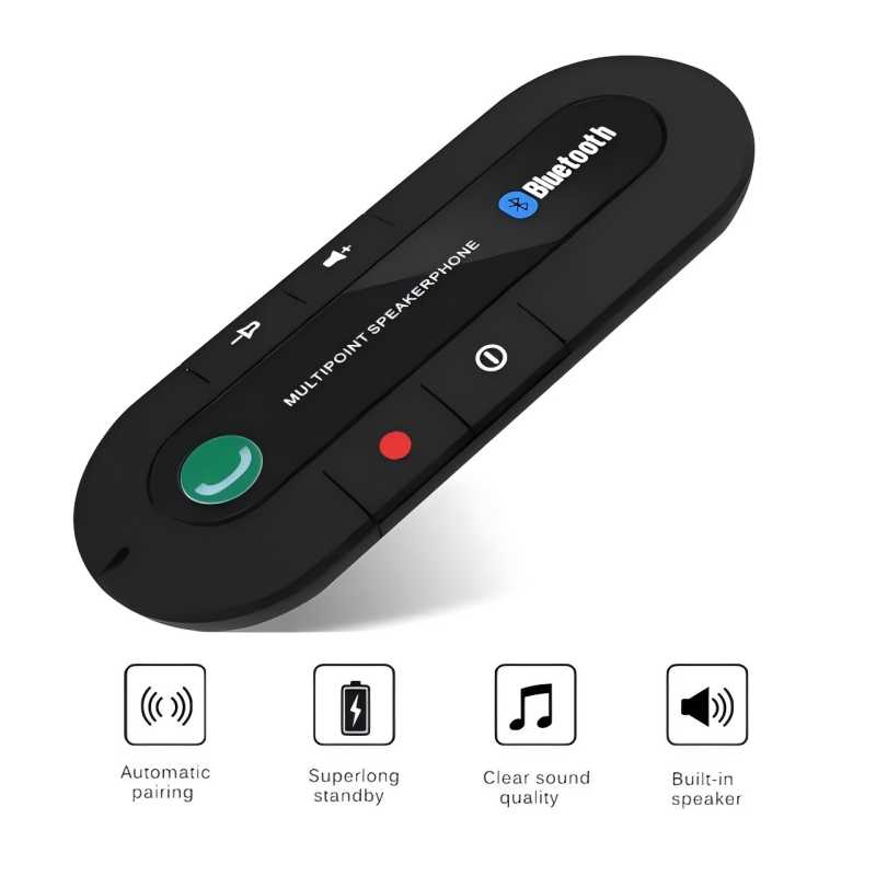 HOt Sale Wireless Handsfree Car Bluetooth 4.1 Sun Visor Speaker Speakerphone MP3 Music Player Car Charger
