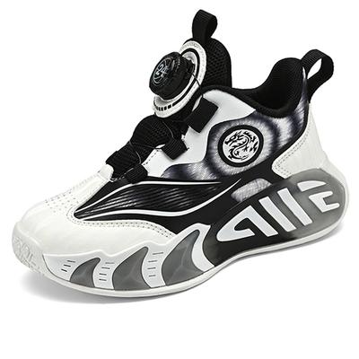 31-41 Children's Large Size Anti Slip and Wear-resistant Fashionable Sports and Leisure Shoes High Top Basketball Shoes
