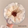 Korean Style Spring/Summer Floral Intestine Hair Scrunchie for Women – Elegant Ponytail Tie and Mori Girl Accessory.