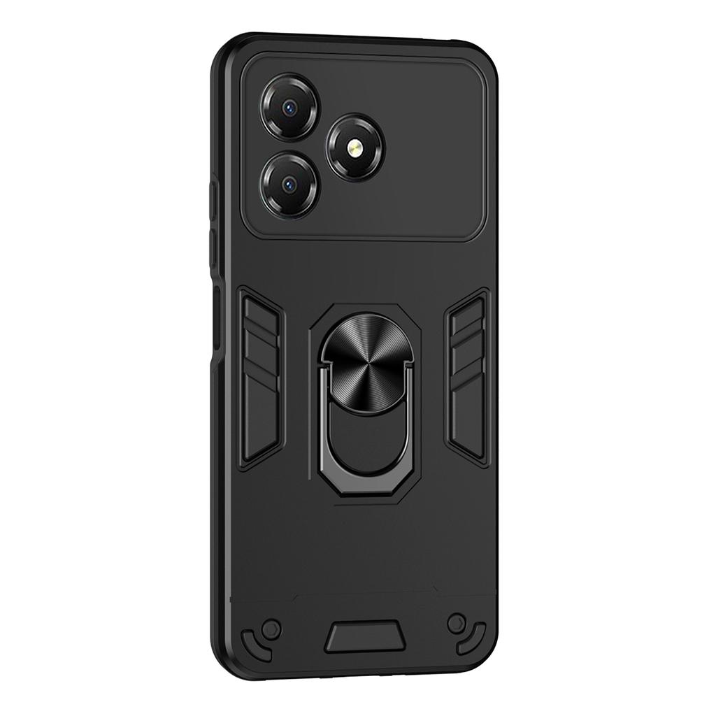 For ZTE Blade A36 Case PC+TPU Drop Defend Phone Cover with Ring Kickstand