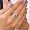 Dainty London blue topaz Oval cut ring, blue topaz minimalist ring, blue gemstone, Gold wedding nd engagement ring, anniversary gift for her