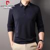 Men's Silk Blend Long-Sleeve Polo Shirt