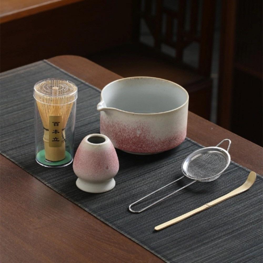 

Ceramic Tea Bowl Reusable Tea Whisk Stand Japanese Matcha Set Tea-making Tools 5