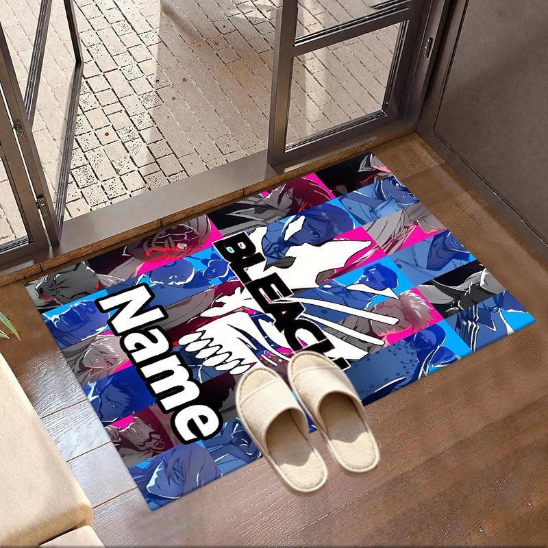Custom Name Personalized BLEACH Print Carpet, Versatile Home Decor Rug, for Playroom, Apartment, Balcony, Entryway, Hallway Gift