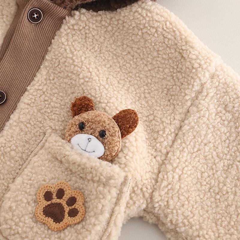 Mädchen Baby Kleider Set Jungen Winter Plüsch Set Baby Kinder Dicke Jacke Hose Zweiteiliges Set