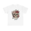 Floral Skull Tee | Rose Crown Skull T-Shirt, Gothic Floral Tee