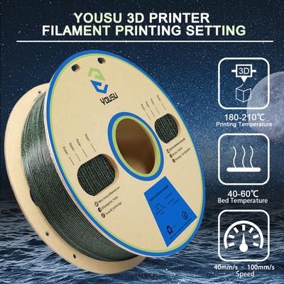 Vlákno pro 3D tiskárnu YOUSU 1,75 mm černý PLA Glow in the Dark 3D tiskový materiál kompatibilní s