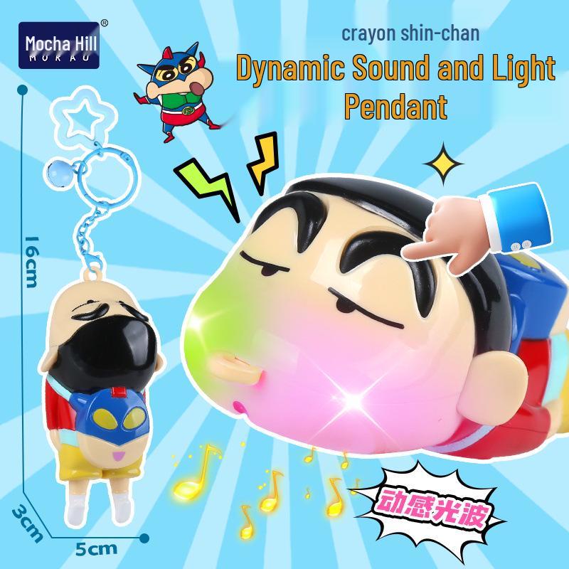

Лицензированный брелок-подвеска Crayon Shin-chan со звуком и светом, с мультяшными эффектами Crayon Shin-chan Sound and Light Pendant