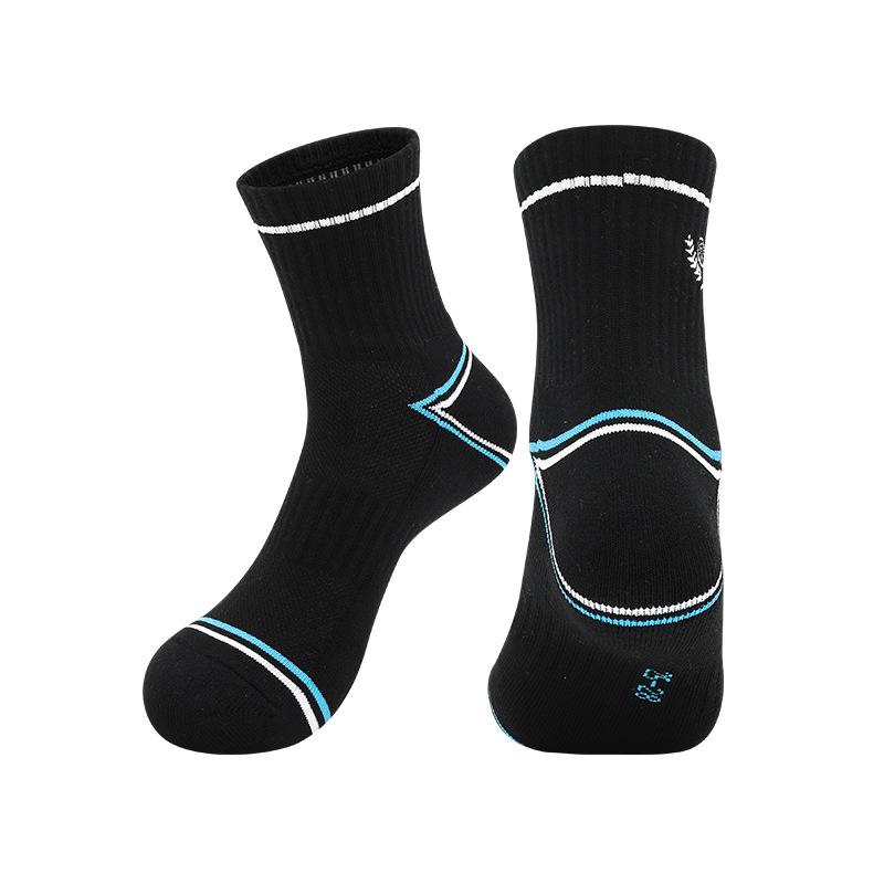 Summer Professional Badminton Socks Youth Non-Slip Mid-Tube Sports Socks Basketball Running Cotton Sweat-Absorbing Training Socks