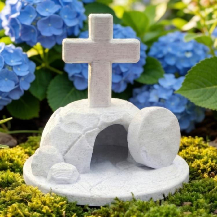 Easters Decorations Christian Resurrection Scene Table Decors Jesuses Resurrected Tomb Ornament Religious Home Decors