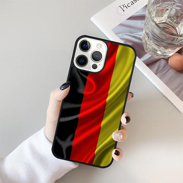

Germany Flag Banner Phone Case Cover For iPhone 17 Air 15 16 14 13 12 Pro Max 11 Pro Max Plus Coque Shell iPhone 12pro max