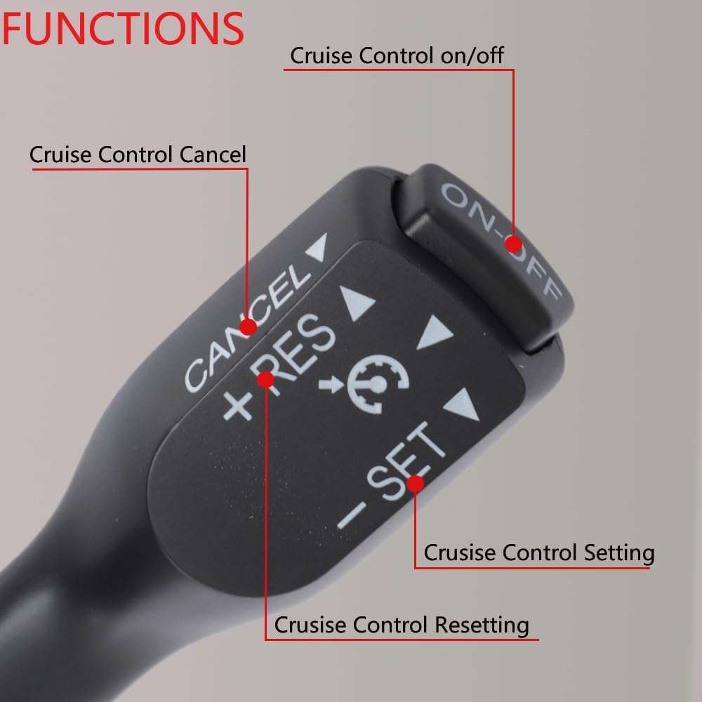 Cruise Control Switch Assembly Replaces 84632-34011 84632-34017 for Toyota & Lexus - 2001-2023 - Tacoma 4Runner Tundra RAV4 Sienna Avalon Camry