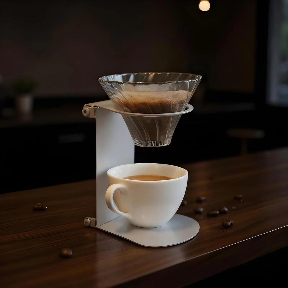 Stainless Steel Coffee Drip Stand Folding Coffee Filter Holder Hand Brew Bracket  Office Use