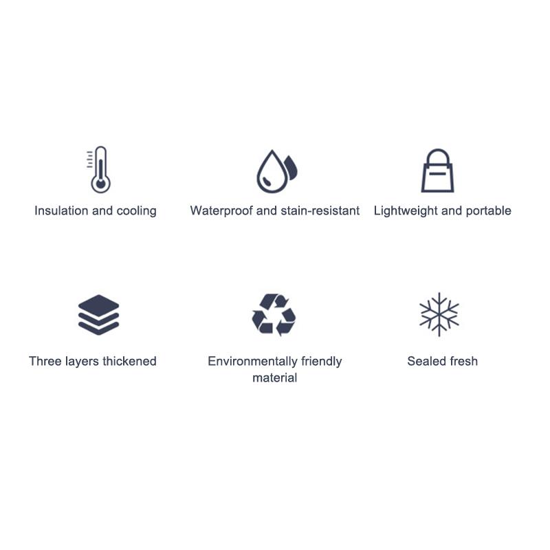 Geantă de umăr Oxford groasă cu izolație manuală de mare capacitate, geantă de prânz pentru camping, geantă de picnic în aer liber