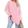 2022 Women's Loose Color Block T-Shirt with Drop Shoulder Sleeves and Round Neck