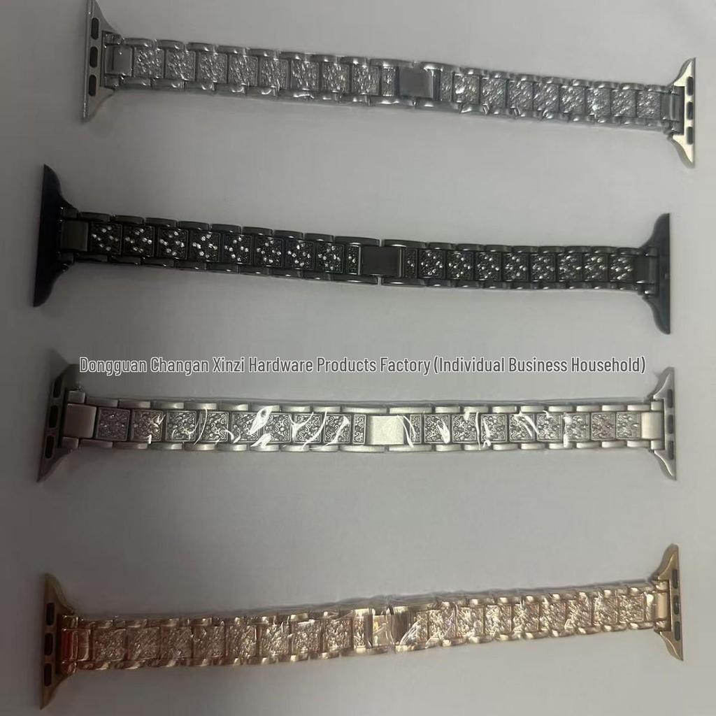 Diamond-Set Small Waist Watch Band for Apple S10, iWatch 7, Apple Watch 8