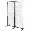 2' x 5.6' Gitterwand-Paneel-Turm, 2er-Pack Drahtgitterwand-Displayständer mit T-Fuß, freistehend, doppelseitige Gitterwand-Paneele für Kunsthandwerksmessen,