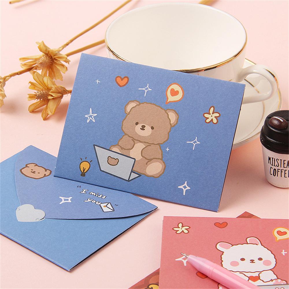 Message Envelope Message Available Exquisite Workmanship Cute 9.6 * 7.2cm Cartoon Postcard Cute Postcard Cute Design General