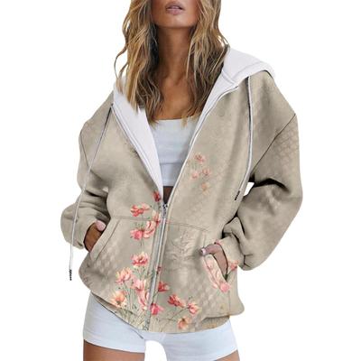 Independent Station Cross Border Fashion Zipper Loose Autumn 3D Digital New Hoodie Manufacturer Direct SalesMC4