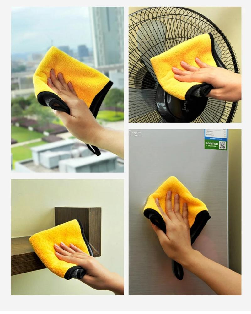 Car Wash Microfiber Towel 30x30/60CM Car Cleaning Drying Cloth Hemming Car Care Cloth Detailing Car Wash Towel