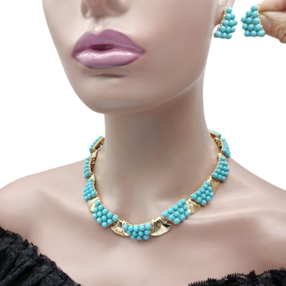 3pcs Fashion Bridal Zircon Set Rhinestone Necklace Earrings for Sparkling Wedding Accessories Banquet Reception Bridal Party
