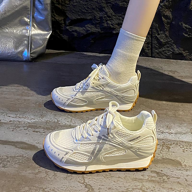 Sneaker Daily Plus Size 45 46 Mens Womens Designer Vintage Running Shoes Stylish Genuine Leather Mesh Height Increased Platform Gym Shoes