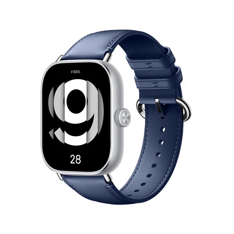 

Для Xiaomi Redmi Watch 6 5 4 Роскошный кожаный ремешок Смарт-часы xiaomi band 8Pro/9pro Ремешок Браслет Дышащий Браслет Ремешок Аксессуары For Redmi watch4 темно-синий