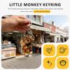 3D Resin Cute Monkey Keychain, Handmade Animal Bag Charm for Backpack, Purse, Keys, Gift