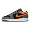 Zapatillas Air Jordan 1 Low SE GS Vivid Orange para Niños Gris Negro Light-Graphite FN7671-008