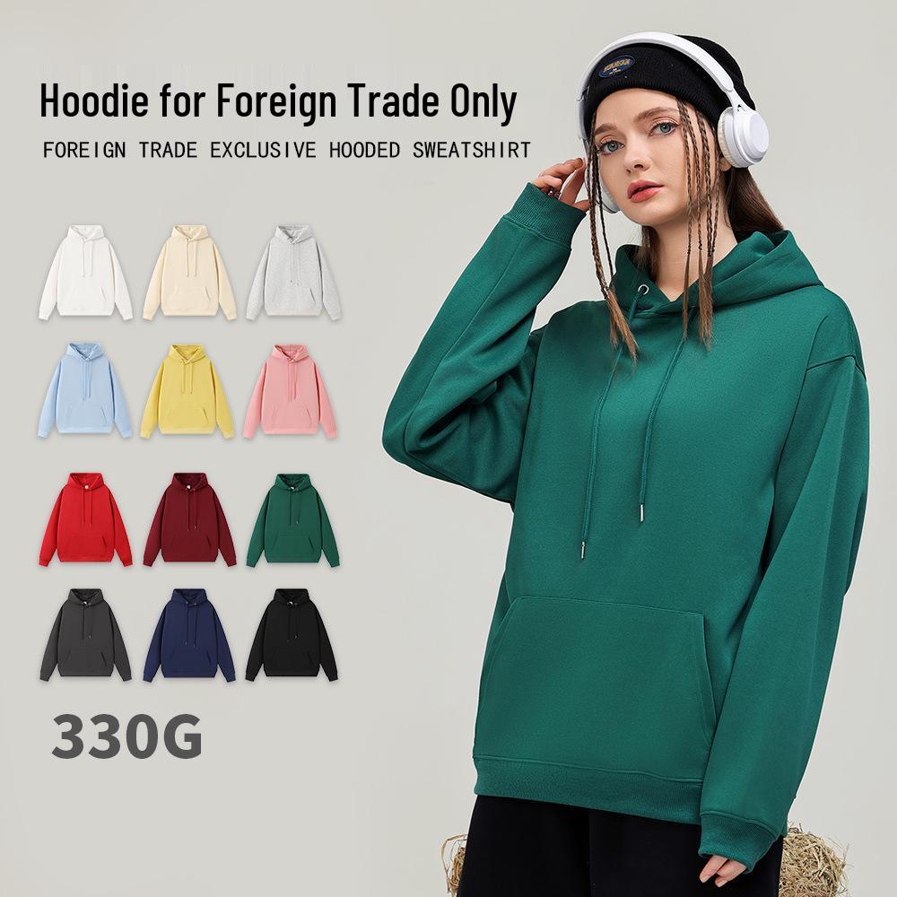 Men's Heavyweight Antibacterial Faux Cotton Hoodie - Solid Color, Unisex, Fall/Winter Essential