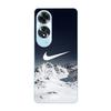 Phone Case - MANIACASE - Oppo A60 - TPU Silicone - Black - Nike Logo Mountain Fly Pattern