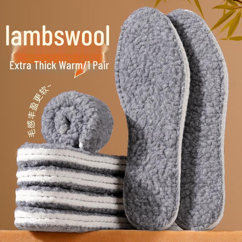 Velvet-Trimmed, Thickened, Breathable Insoles: Soft, Comfortable & Sweat-Absorbing Imitation Lamb Wool for Warm, Tired-Free Winter Wear.