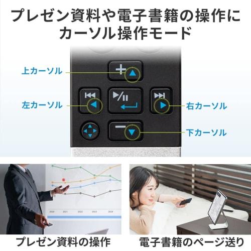 Sanwa Direct Aerial Mouse Bluetooth Liegemaus mit Touchpad Wiederaufladbar Leise Power Point Fernbedienung 400-MABT188