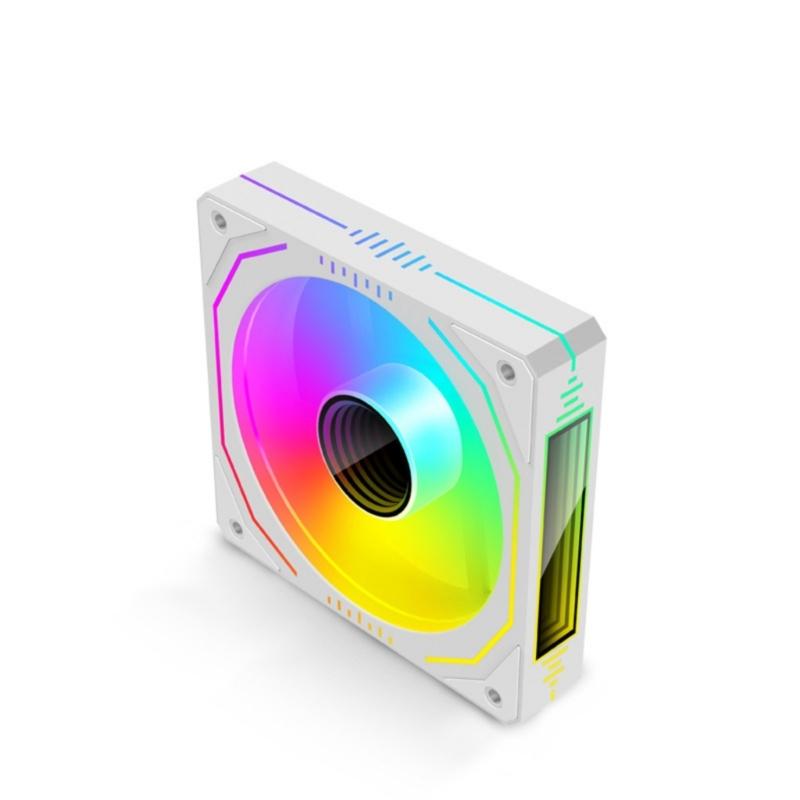 ARGB Infinitys Mirror 120mm Computer Case Fan, High Performances Cooling PWM Adjustable Speed 800-1800RPM белый