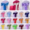 Elegant Design Satin Chair Sashes Butterfly Ties Chair Cover Decoration  Festival Celebration