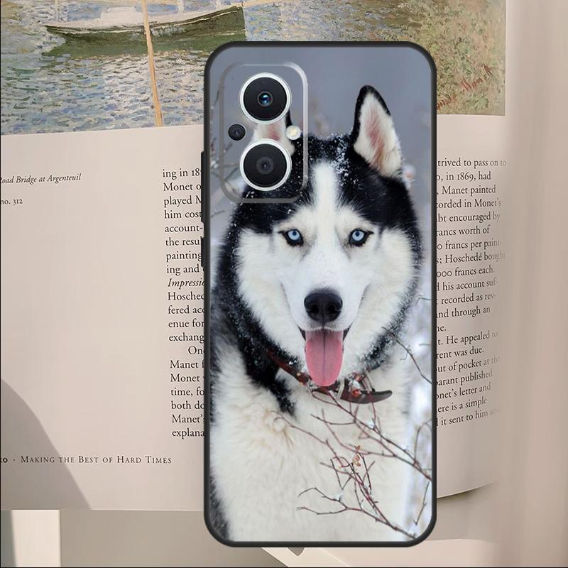Animal Wolf Dog Husky Cover For OPPO Reno 11F 12F 13F 14F 10 11 12 13 14 Pro 7 8 Lite OPPO Find X6 X8 X9 Pro Case
