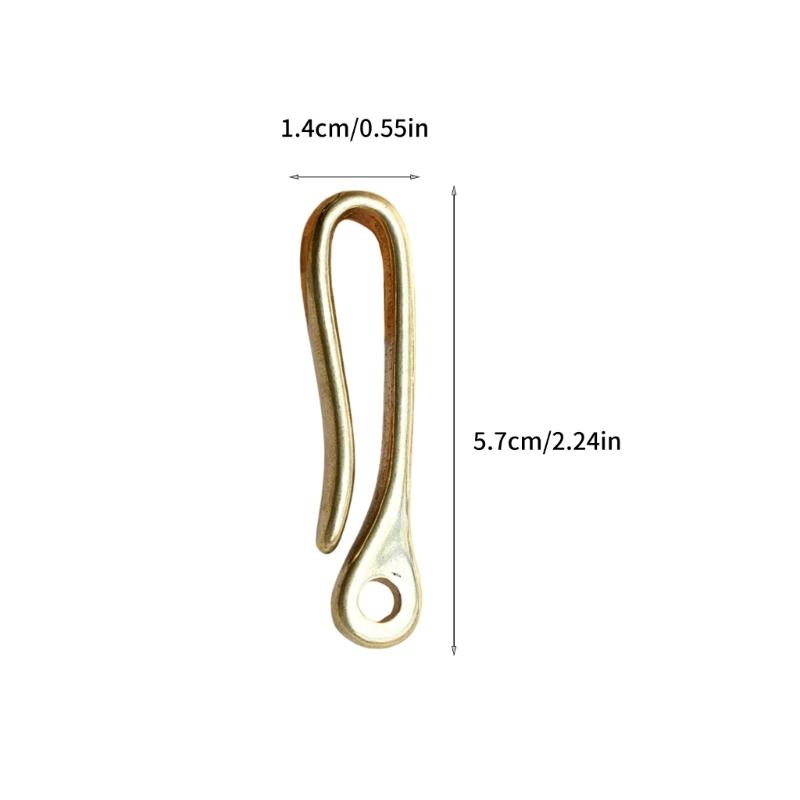 Versatile Key Organizers Clip Crafted of Solid Brass U Shape Designs Accessory for Secure Attachment On Clothing