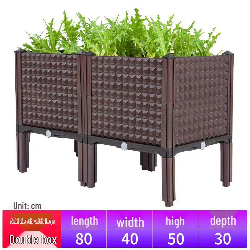 Extra Large Yellow-Edged Rooftop & Balcony Vegetable Planter Box