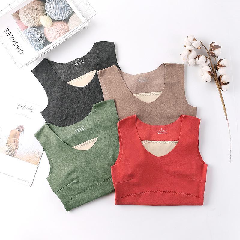 Women's Seamless Double-Layer German Velvet Winter Warm Vest: Slim, Large Size