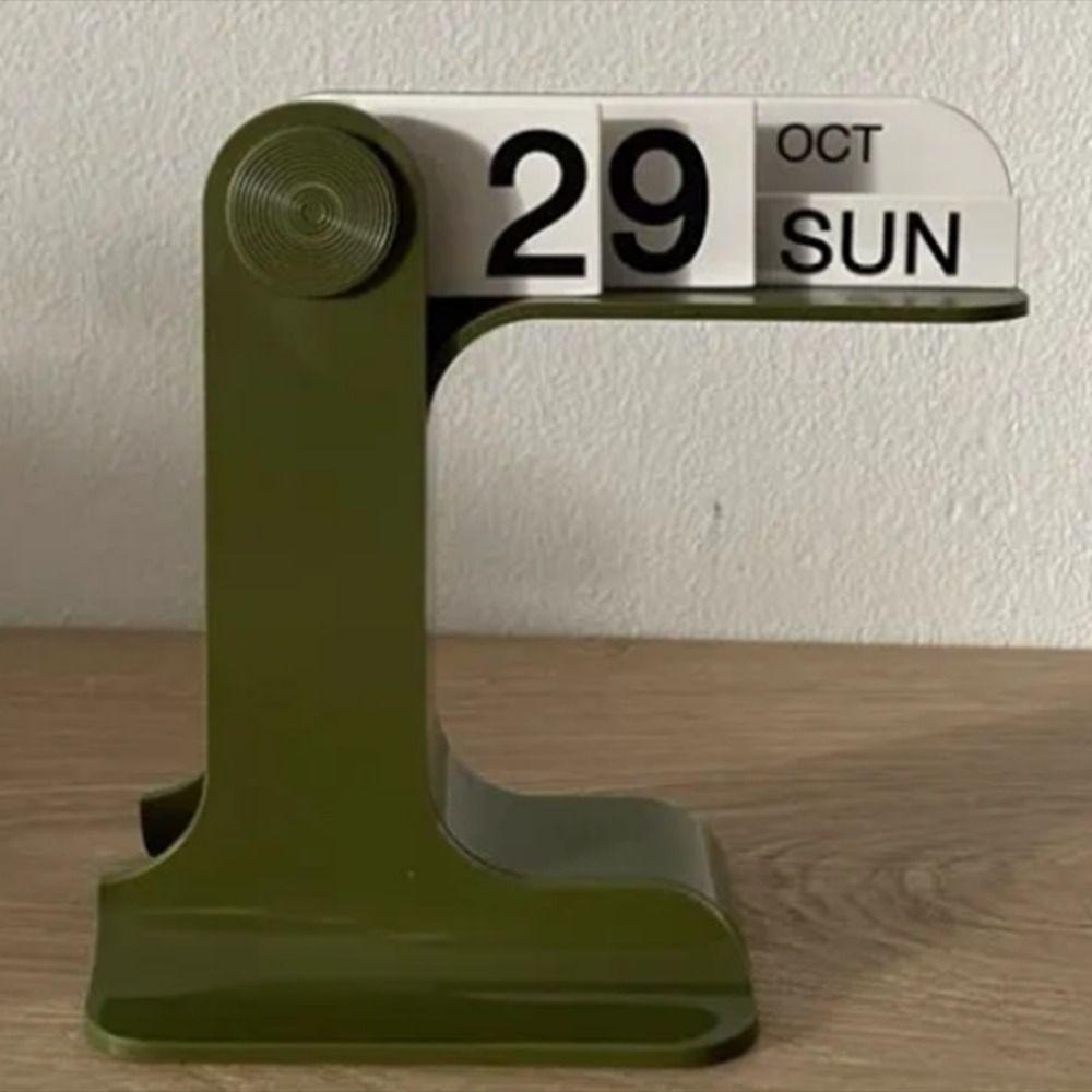 

Креативний настільний календар. Простий вічний календар. Перекидний календар для канцелярських товарів зелений