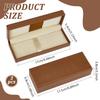 BENECREAT 3 Sets Pen Gift Box Pu Leather Fountain Pen Gift Box Ballpoint Pen Pencil Storage Case for Business Office Brown 17.5x6.8x3.8cm Pen/Necklace