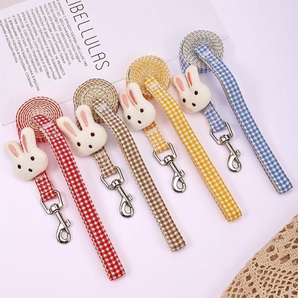 Adjustable Rabbit Doll Dog Harness Rabbit Doll Dog Chest Strap Dog Plaid Chest Vest  Puppy