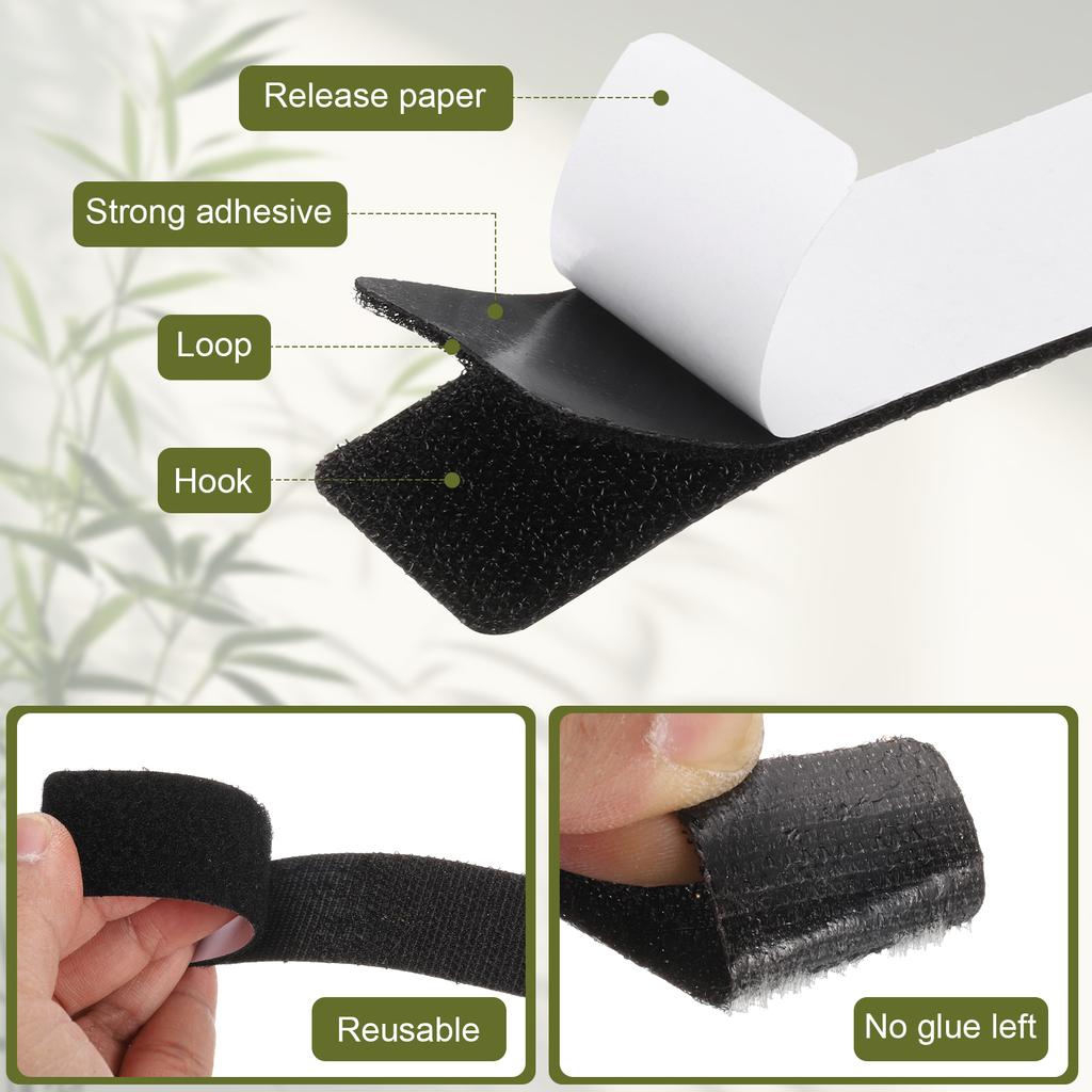 Round Self Adhesive Hook and Loop Dots Waterproof Sticky Glue Coins Tape Loop Fastener For Home Classroom Office 50/60mm