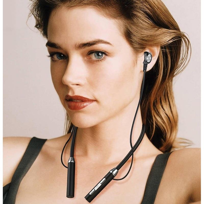 Bt63 Wireless Hanging Neck Band Earphones Large Battery Bluetooth 5.1 Headset