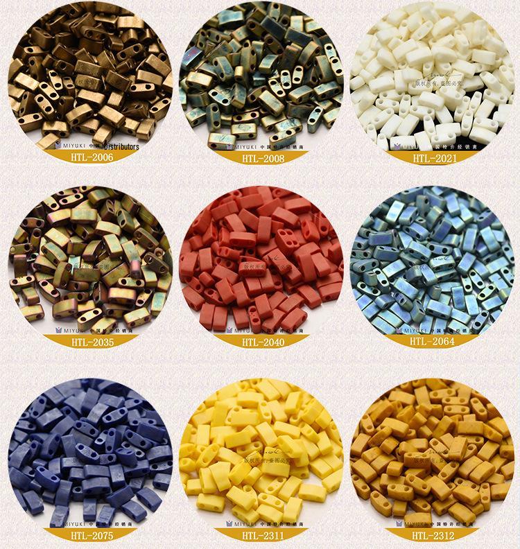 Miyuki Matná Série Half Tila Korálky 5x2.3x1.9mm, Balení 10g (DIY Korálkování)