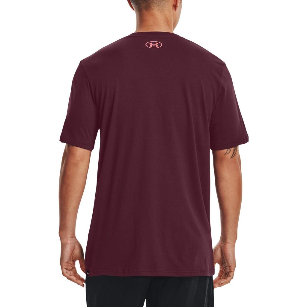 Under Armour Project Rock Globe T-shirt 'Burgundy' Men's 1373746-600