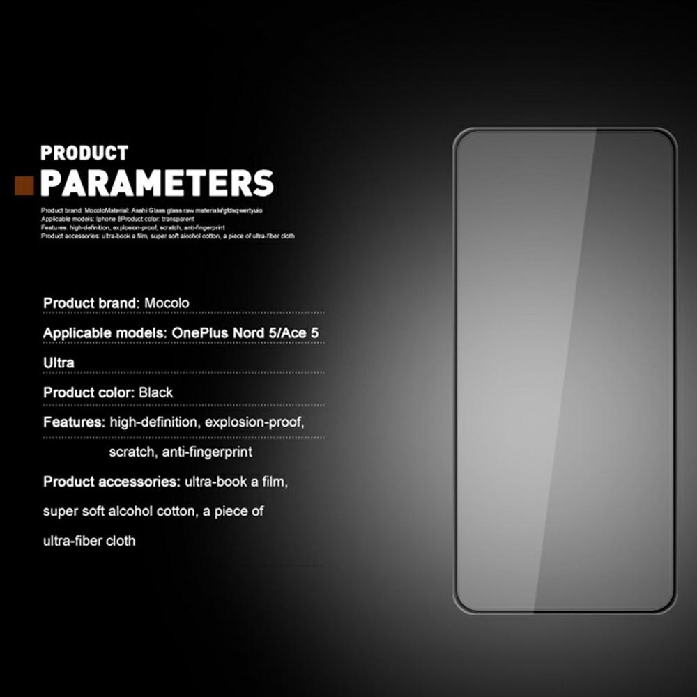 MOCOLO Für OnePlus Nord 5 5G/Ace 5 Ultra 5G Displayschutzfolie Bruchsicher Siebdruck Gehärtetes Glas Folie